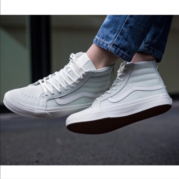 vans sk8 hi skate shoe mint